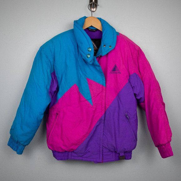 Vintage Cima neon ski jacket-6 - Picture 1 of 4